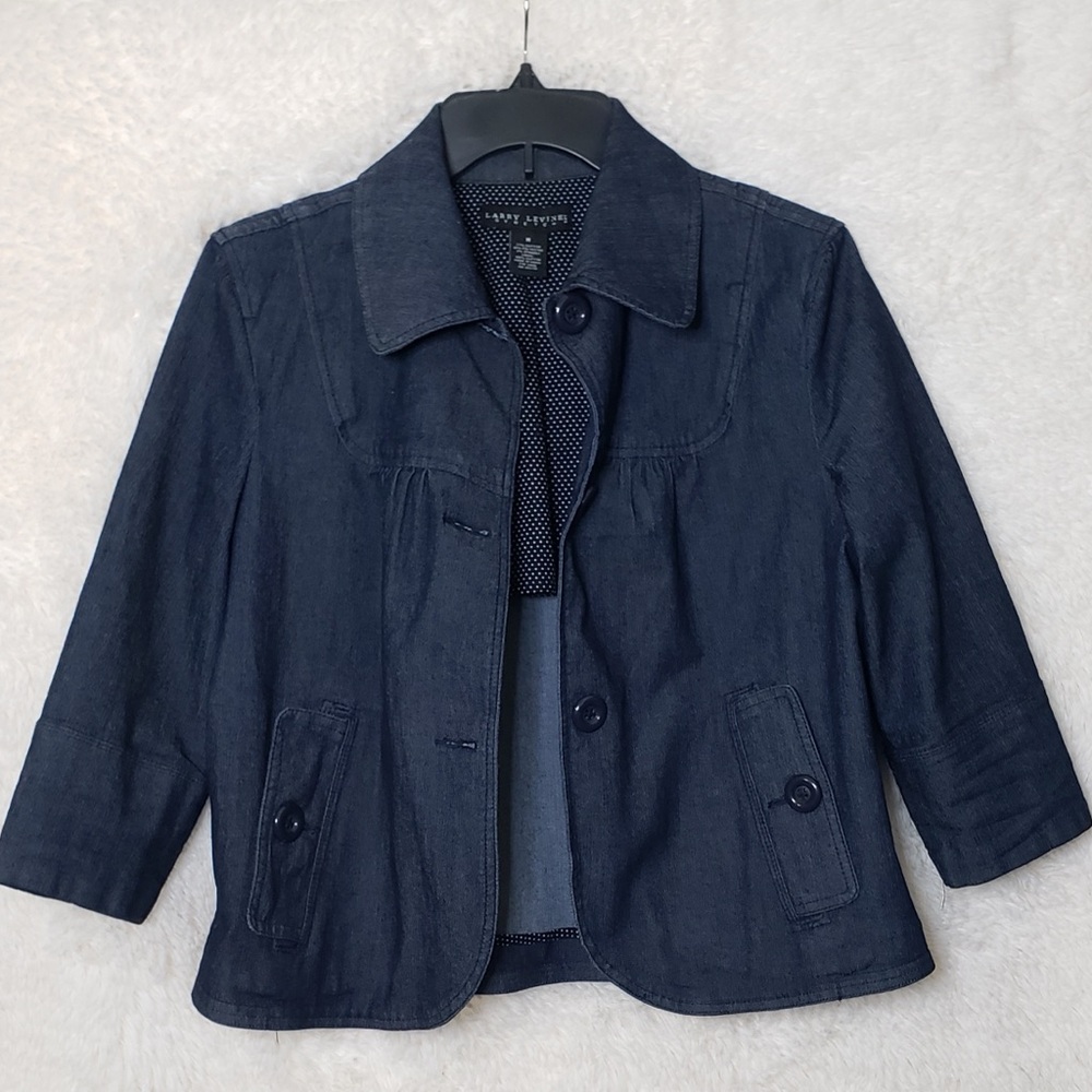 Vintage Larry Levine Dark Blue Navy Jacket Size Medium